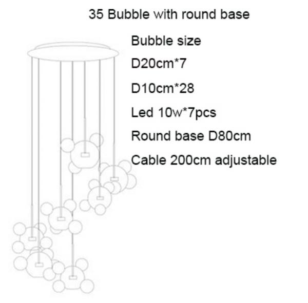 Glass Ball Bubble Sphere Chandelier - Vintiige