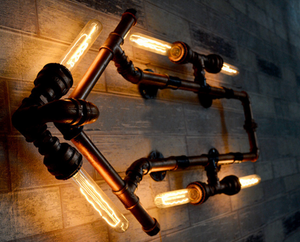 Industrial Arrow Pipe Wall Light - Vintiige