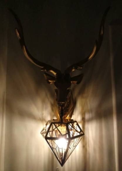 Deer Head Wall Light - Vintiige