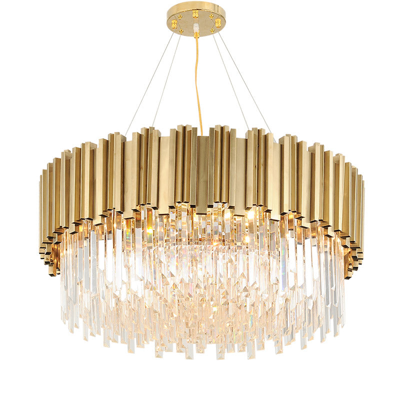 Argo Art Deco Circular Crystal Chandelier - Vintiige