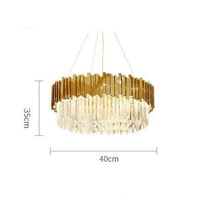 Argo Art Deco Circular Crystal Chandelier - Vintiige