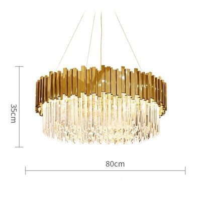 Argo Art Deco Circular Crystal Chandelier - Vintiige