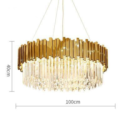 Argo Art Deco Circular Crystal Chandelier - Vintiige