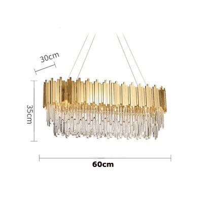 Argo Art Deco Circular Crystal Chandelier - Vintiige