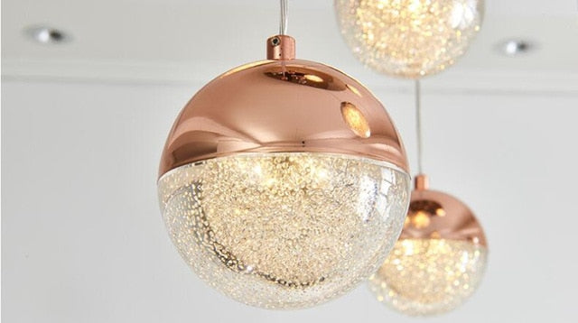 Long Nordic Demi-Orbs LED Chandelier - Vintiige