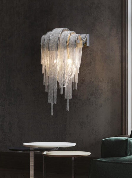 Stalasso Luxury Tassel Metallic Wall Light - Vintiige