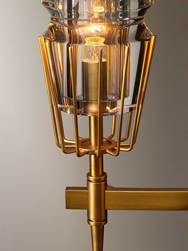 'Shiraz' Retro Glass Copper Wall Lamp