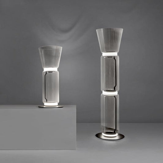 Glass Tubular Reflecting Floor Lamps