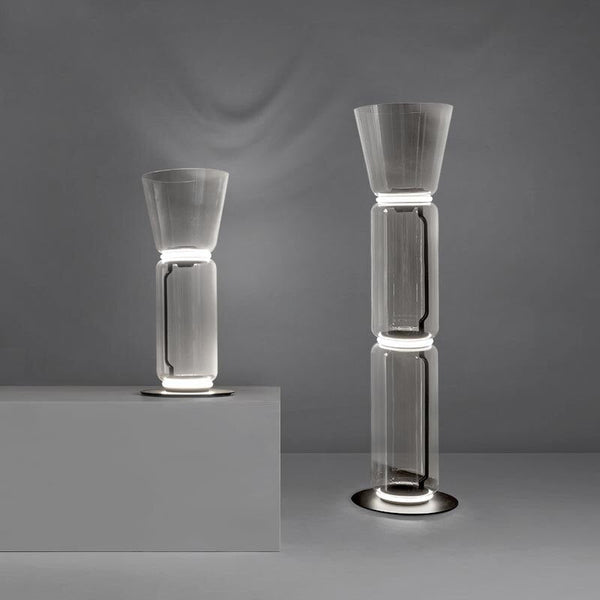 Glass Tubular Reflecting Table Lamps