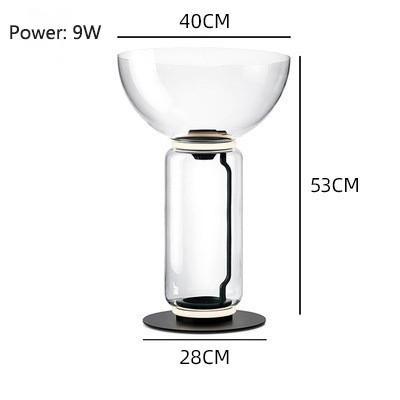 Glass Tubular Reflecting Table Lamps