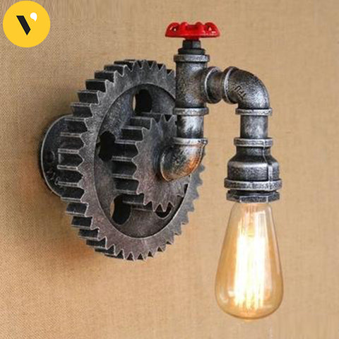 Steampunk Edison Water Pipe Lamp - Vintiige
