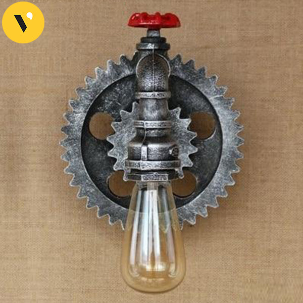 Steampunk Edison Water Pipe Lamp - Vintiige
