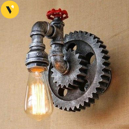 Steampunk Edison Water Pipe Lamp - Vintiige
