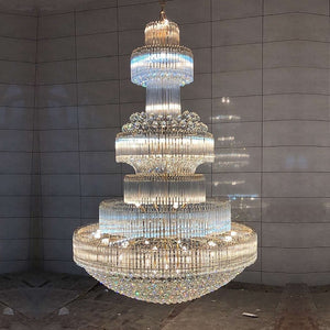 French Crystal Fountain Chandelier