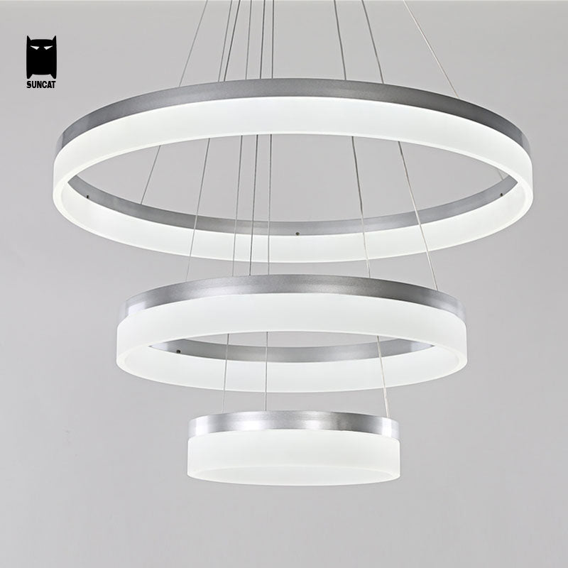 Retro Futuristic Nordic Ring Chandelier - Vintiige