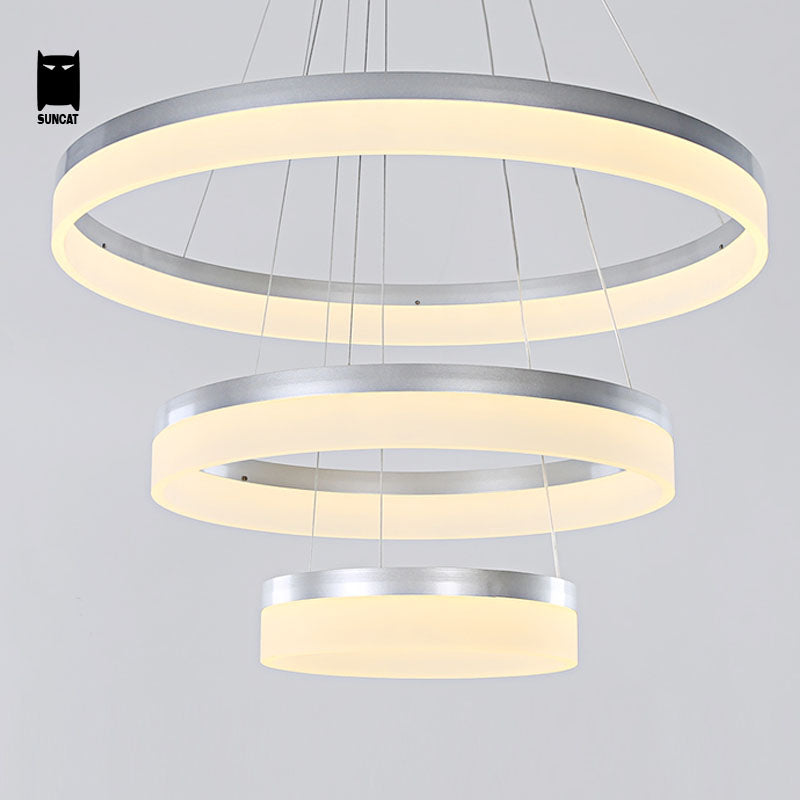 Retro Futuristic Nordic Ring Chandelier - Vintiige