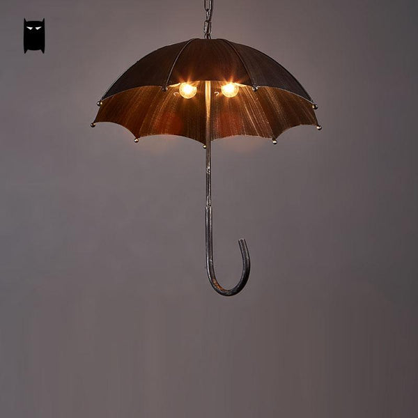 Iron Umbrella Shade Ceiling Lamp - Vintiige