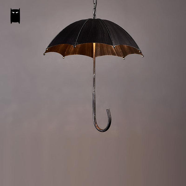 Iron Umbrella Shade Ceiling Lamp - Vintiige