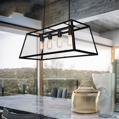 Industrial Trapezoid Prism Frame Lampshade - Vintiige