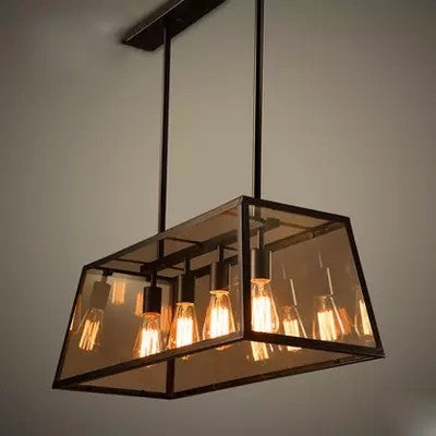 Industrial Trapezoid Prism Frame Lampshade - Vintiige