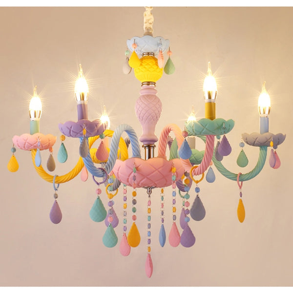 Fantasy Pastal Lumiere Candle Chandelier - Vintiige