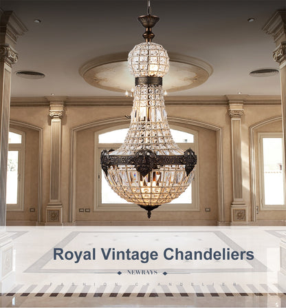 Regal Empire Crystal Chandelier - Vintiige
