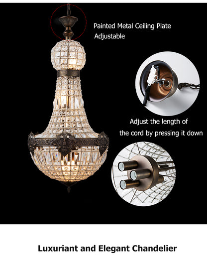 Regal Empire Crystal Chandelier - Vintiige