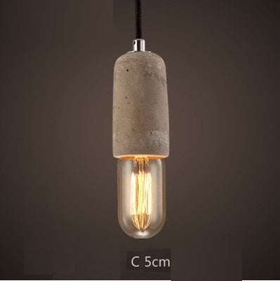 Concrete Hanging Ceiling Lamp Fixture - Vintiige