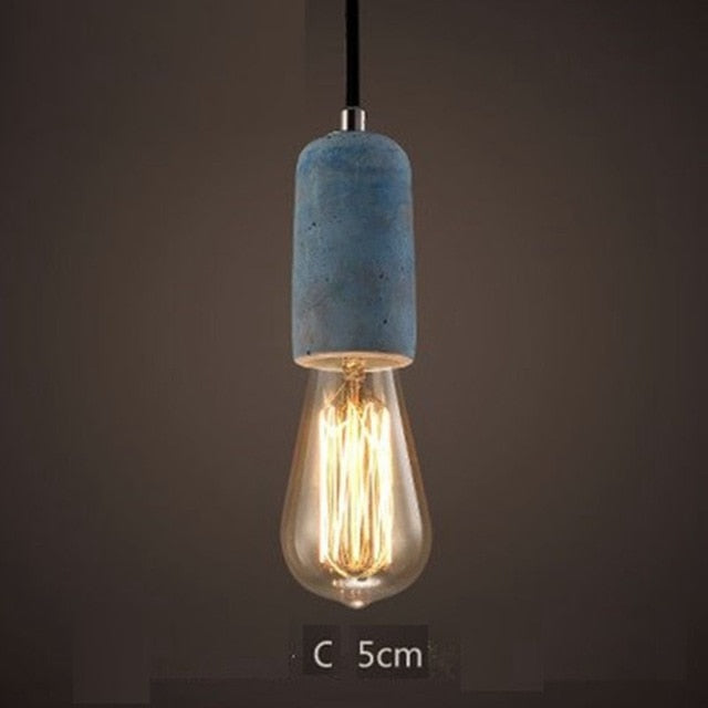 Concrete Hanging Ceiling Lamp Fixture - Vintiige