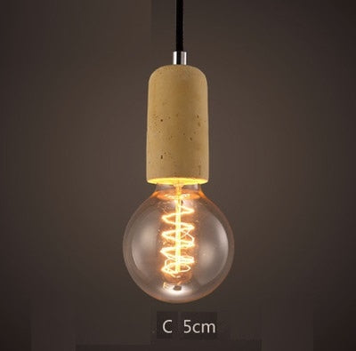 Concrete Hanging Ceiling Lamp Fixture - Vintiige